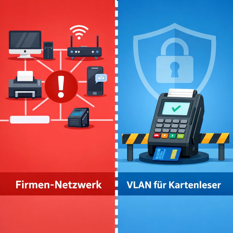 Warum Kartenlesegeräte in ein eigenes Netzwerk gehören (VLAN)